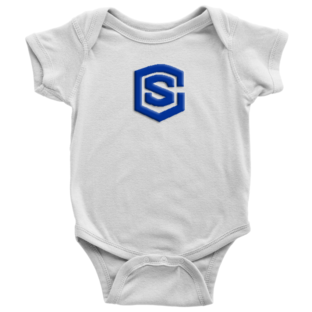 Baby Bodysuit WITH BLUE LOGO