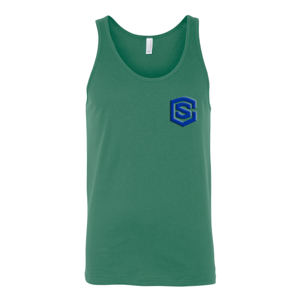 Canvas Unisex Tank WITH BLUE LOGO