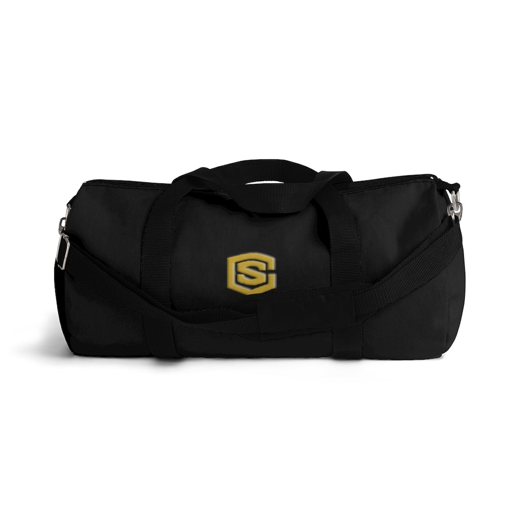 Black Duffel Bag Gold Logo