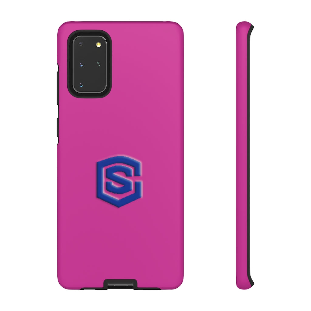Pink Tough Cases Blue Logo