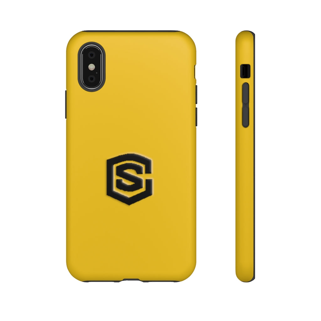 Yellow Tough Cases Black Logo