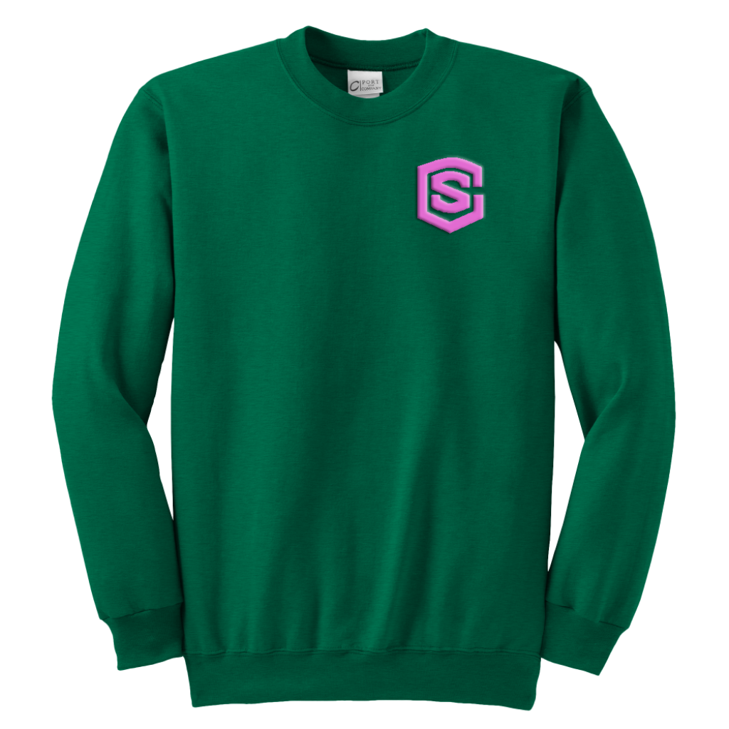 Youth Crewneck Sweatshirt WITH PINK LOGO