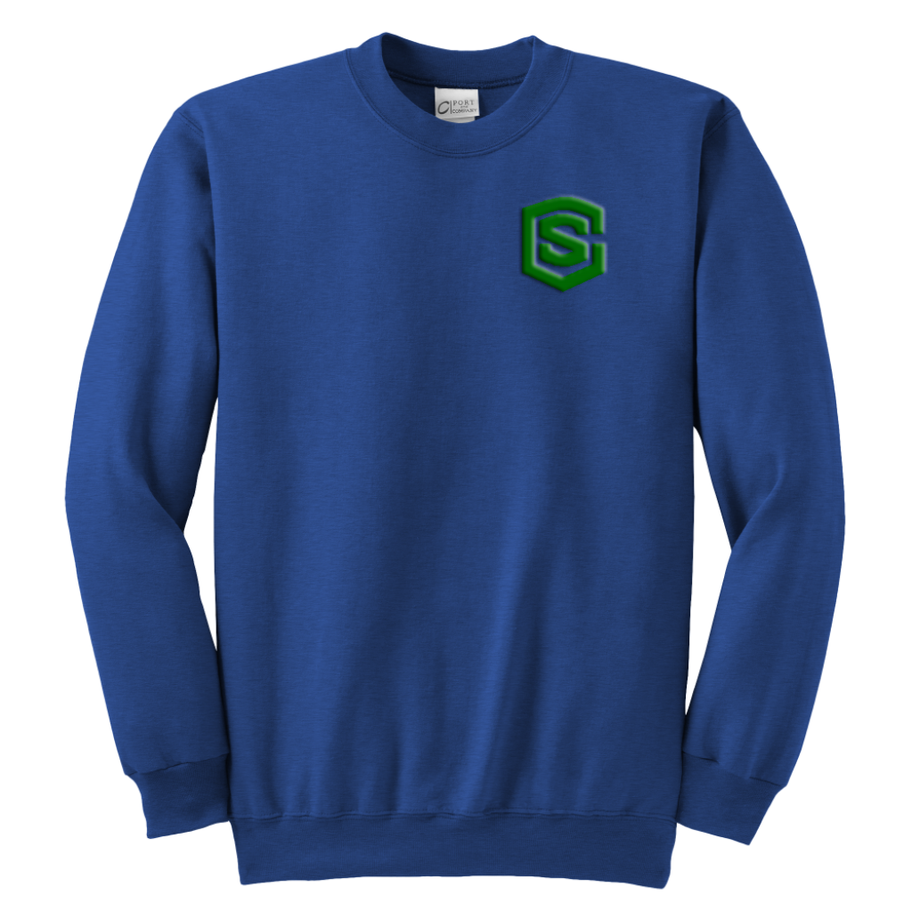 Youth Crewneck Sweatshirt WITH GREEN LOGO