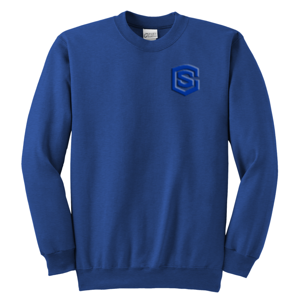 Youth Crewneck Sweatshirt WITH BLUE LOGO