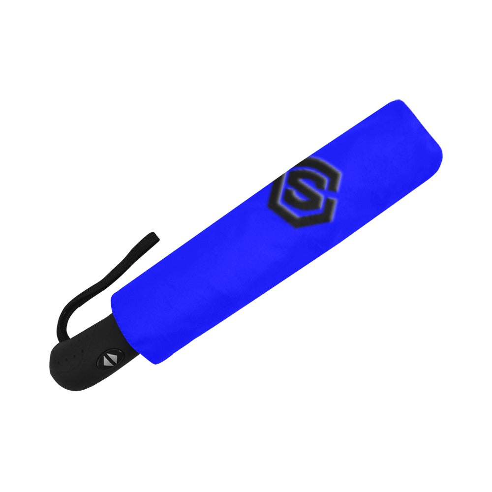 Blue Anti-UV Automatic Umbrella With Black Logo Anti-UV Automatic Umbrella(Outside Printing)(Model U09)