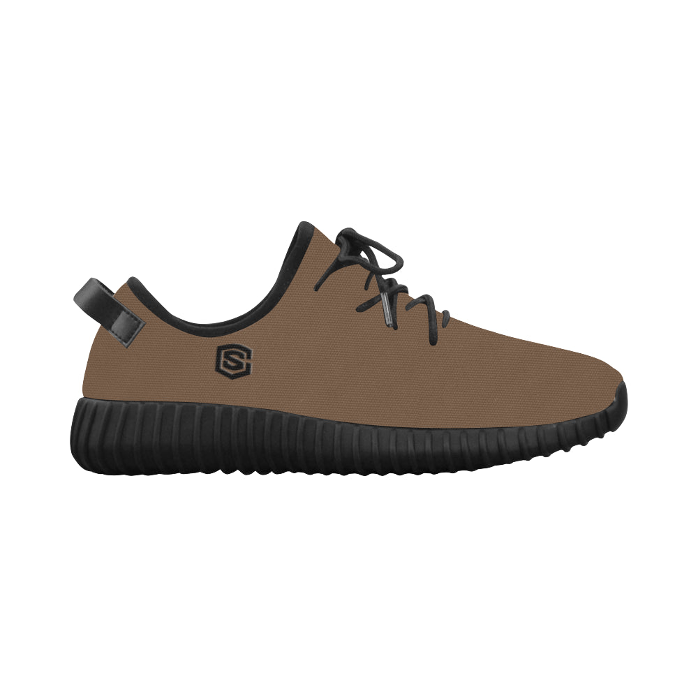 black logo Grus Men's Breathable Woven Running Shoes (Model 022)