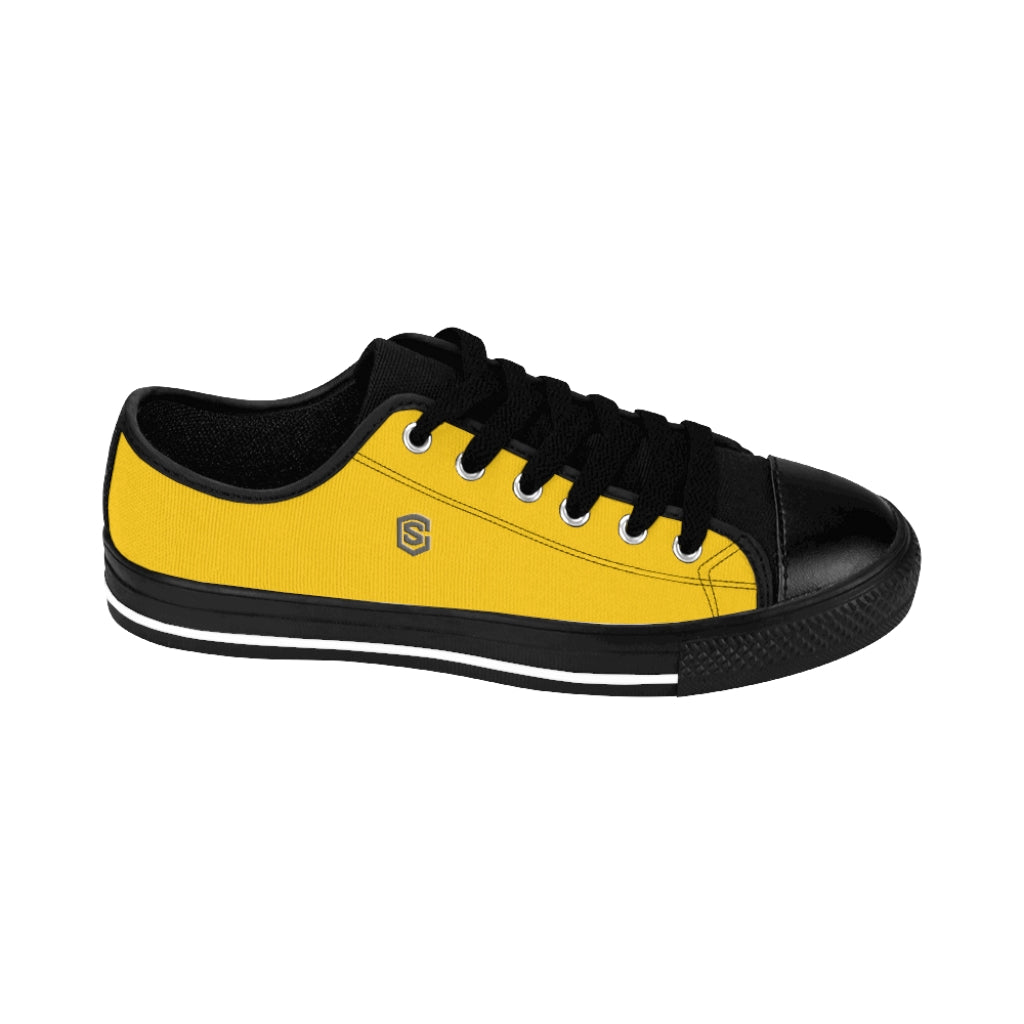 yellow Men's Sneakers - gray logo