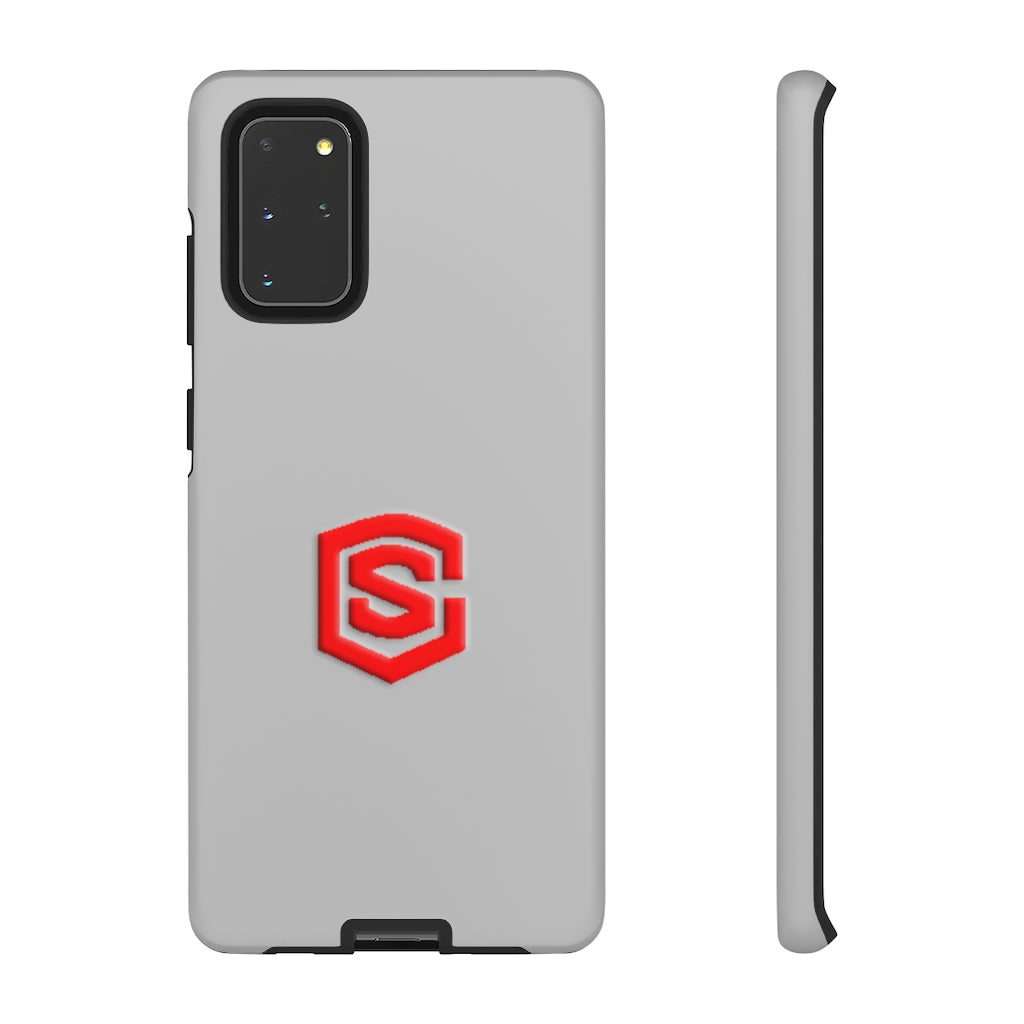 Silver Tough Cases Red Logo