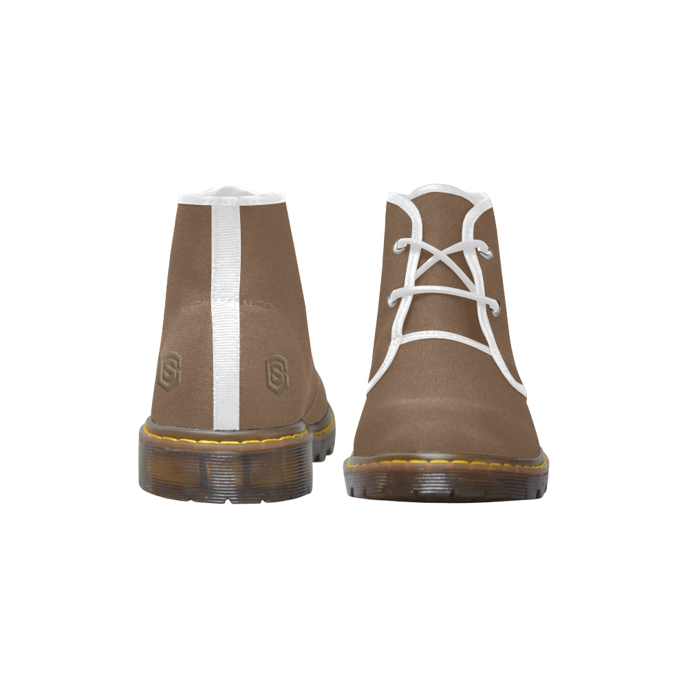 brown Men's Canvas Chukka Boots (Model 2402-1)