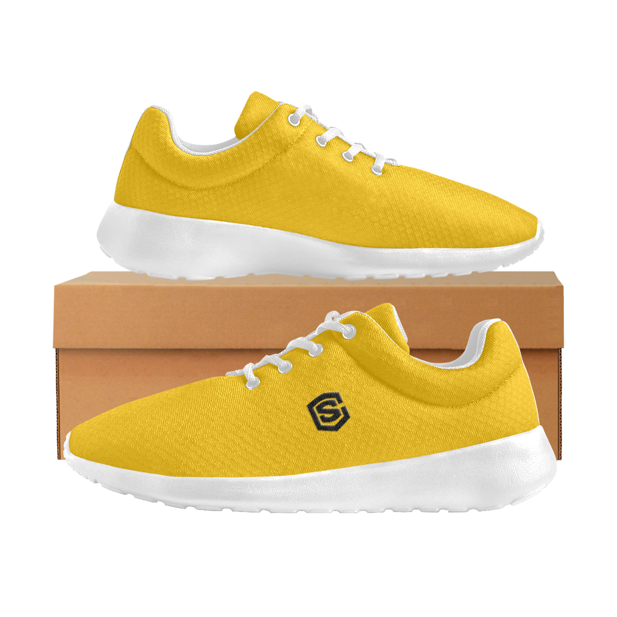 black logo Women's Athletic Shoes (Model 0200)