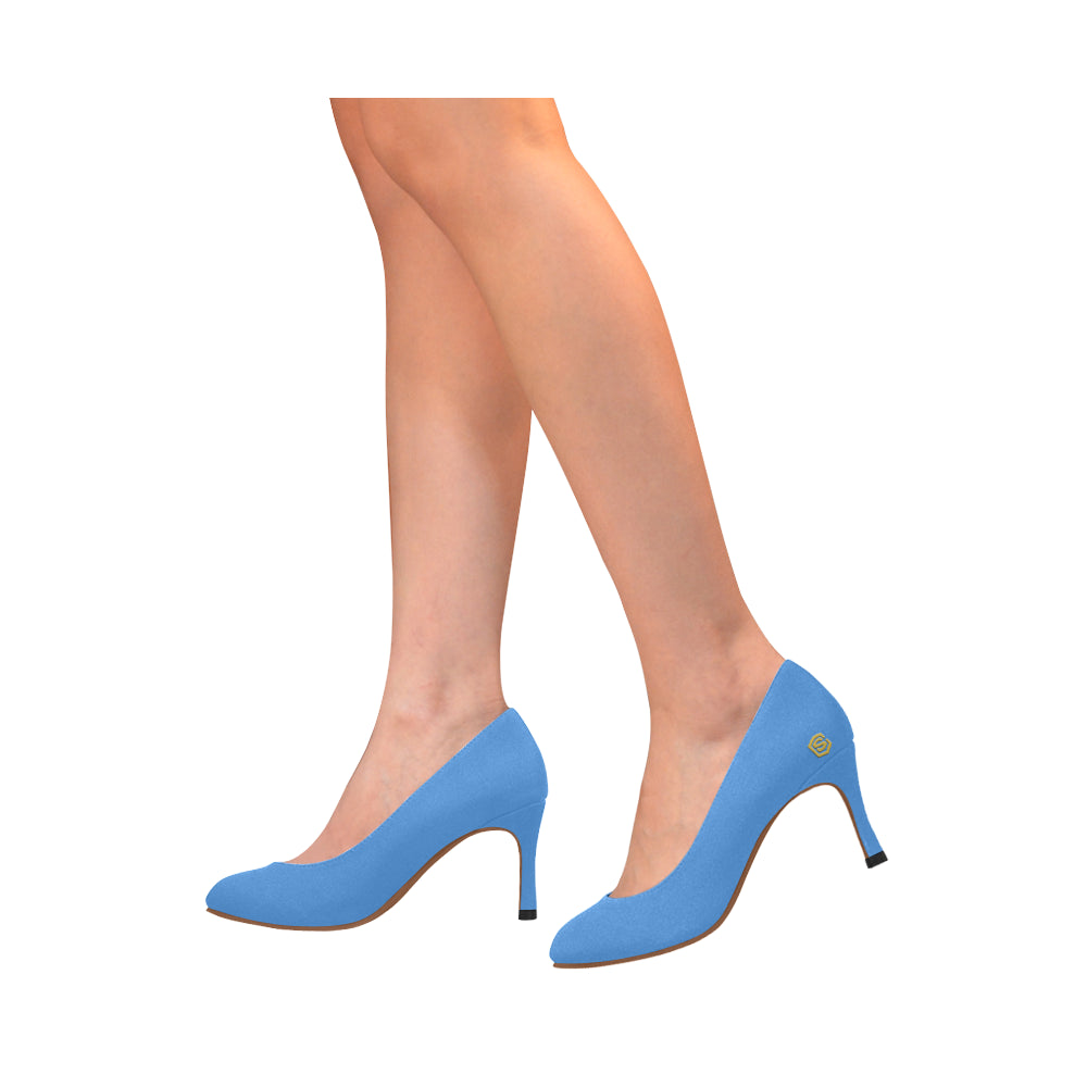 gold logo Women's High Heels (Model 048)