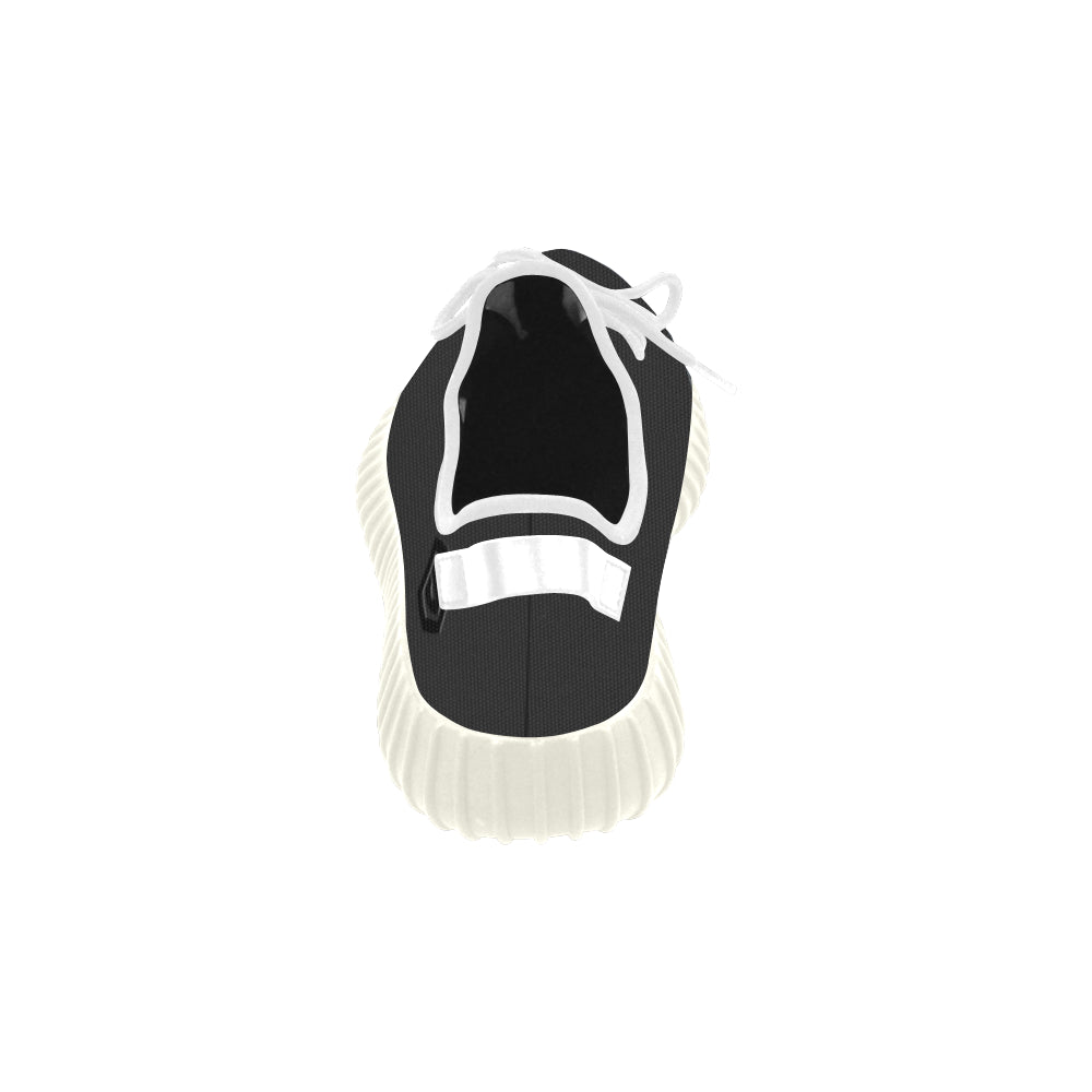 black logo Grus Women's Breathable Woven Running Shoes (Model 022)