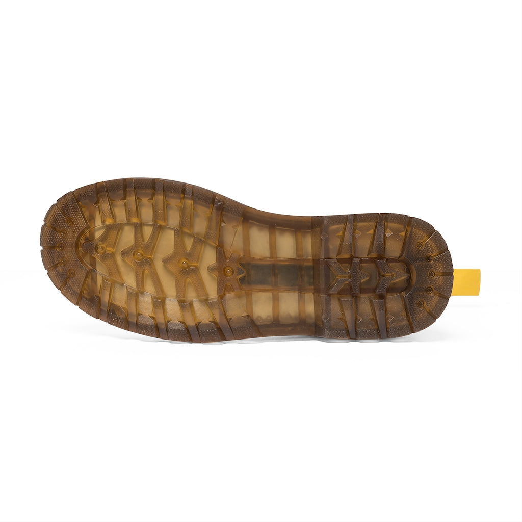 Yellow Men's Canvas Boots Yellow Logo