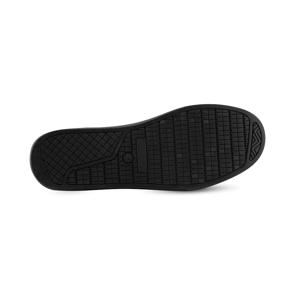 BLACK CANVAS KID SHOES black logo Velcro High Top Canvas Kid's Shoes (Model 015)