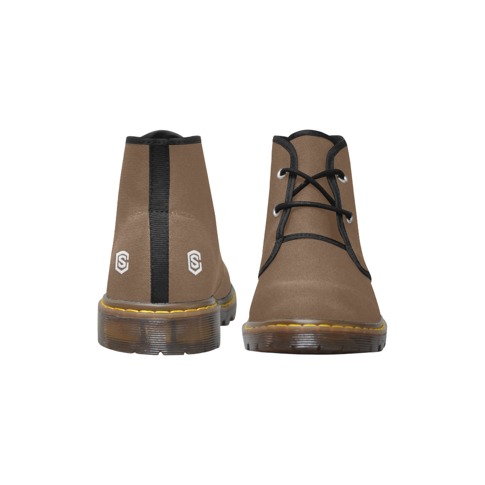 white Men's Canvas Chukka Boots (Model 2402-1)