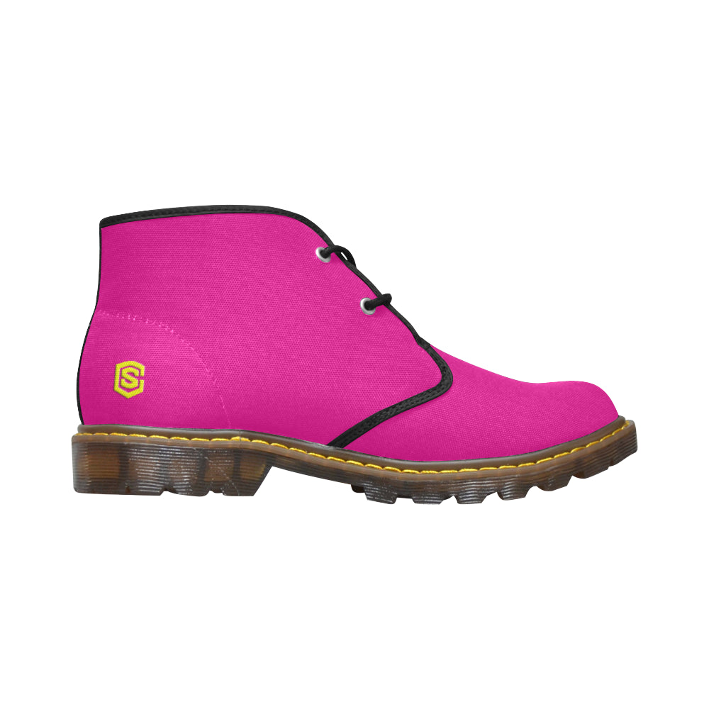 yellow Men's Canvas Chukka Boots (Model 2402-1)