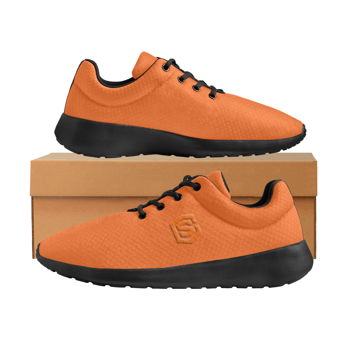 orange logo Men's Athletic Shoes (Model 0200)