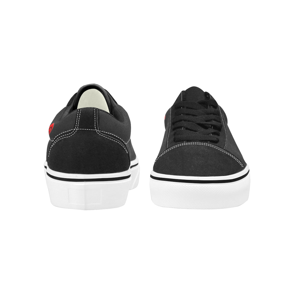 red logo Men's Low Top Skateboarding Shoes (Model E001-2)