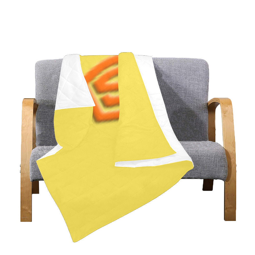 Yellow Custom Quilt Orange Logo Custom Quilt 50" x 60"