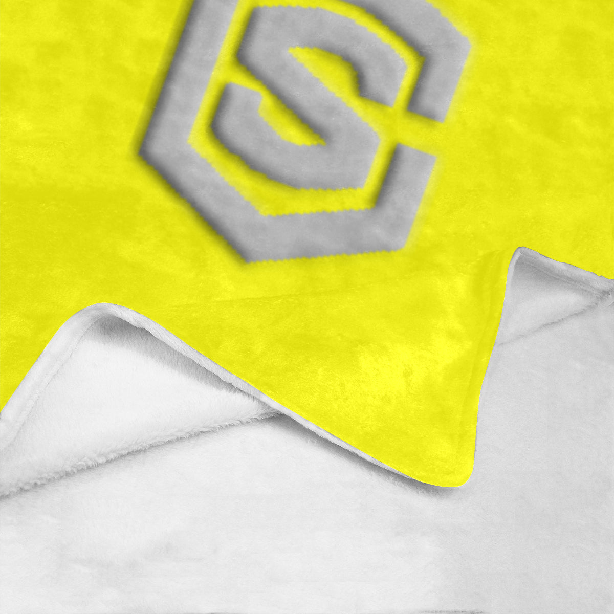 Yellow Ultra-Soft Micro Fleece Blanket with Silver Logo Ultra-Soft Micro Fleece Blanket 30"x40"