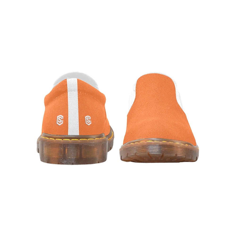 white logo Martin Women's Slip-On Loafer (Model 12031)