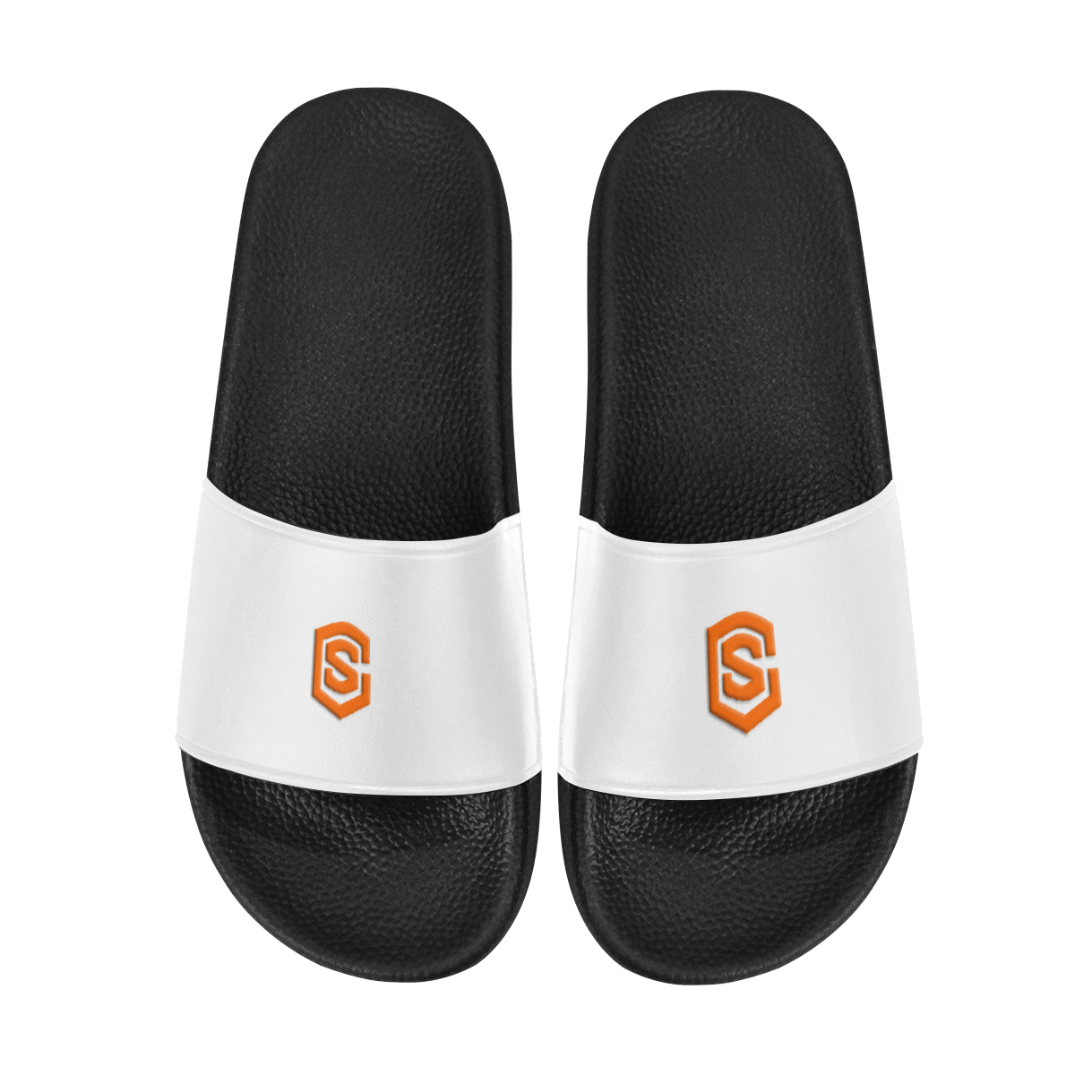 orange logo Men's Slide Sandals (Model 057)
