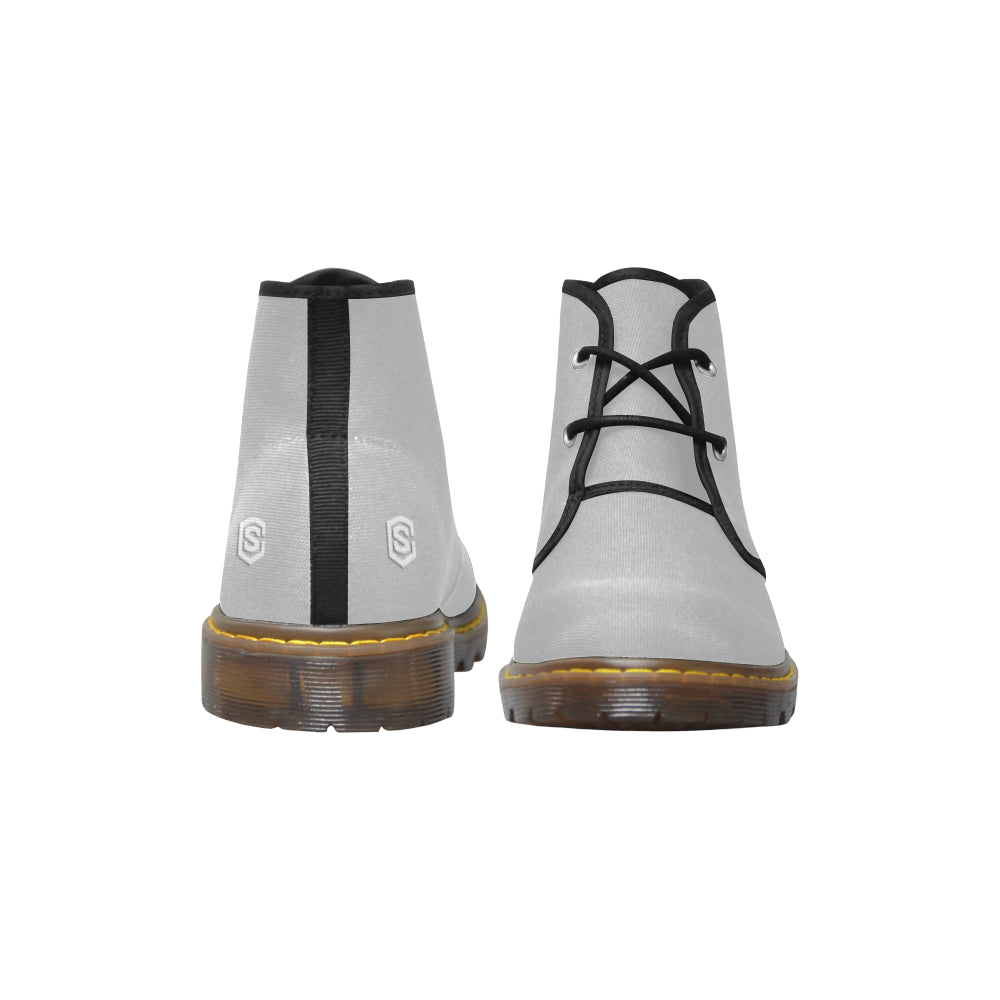 white Men's Canvas Chukka Boots (Model 2402-1)