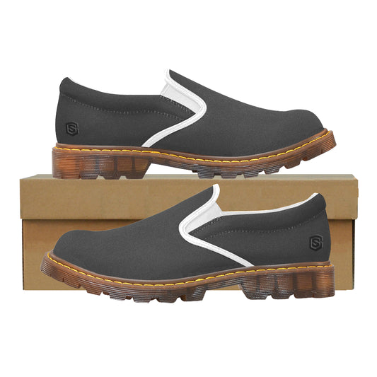 black logo Martin Women's Slip-On Loafer (Model 12031)