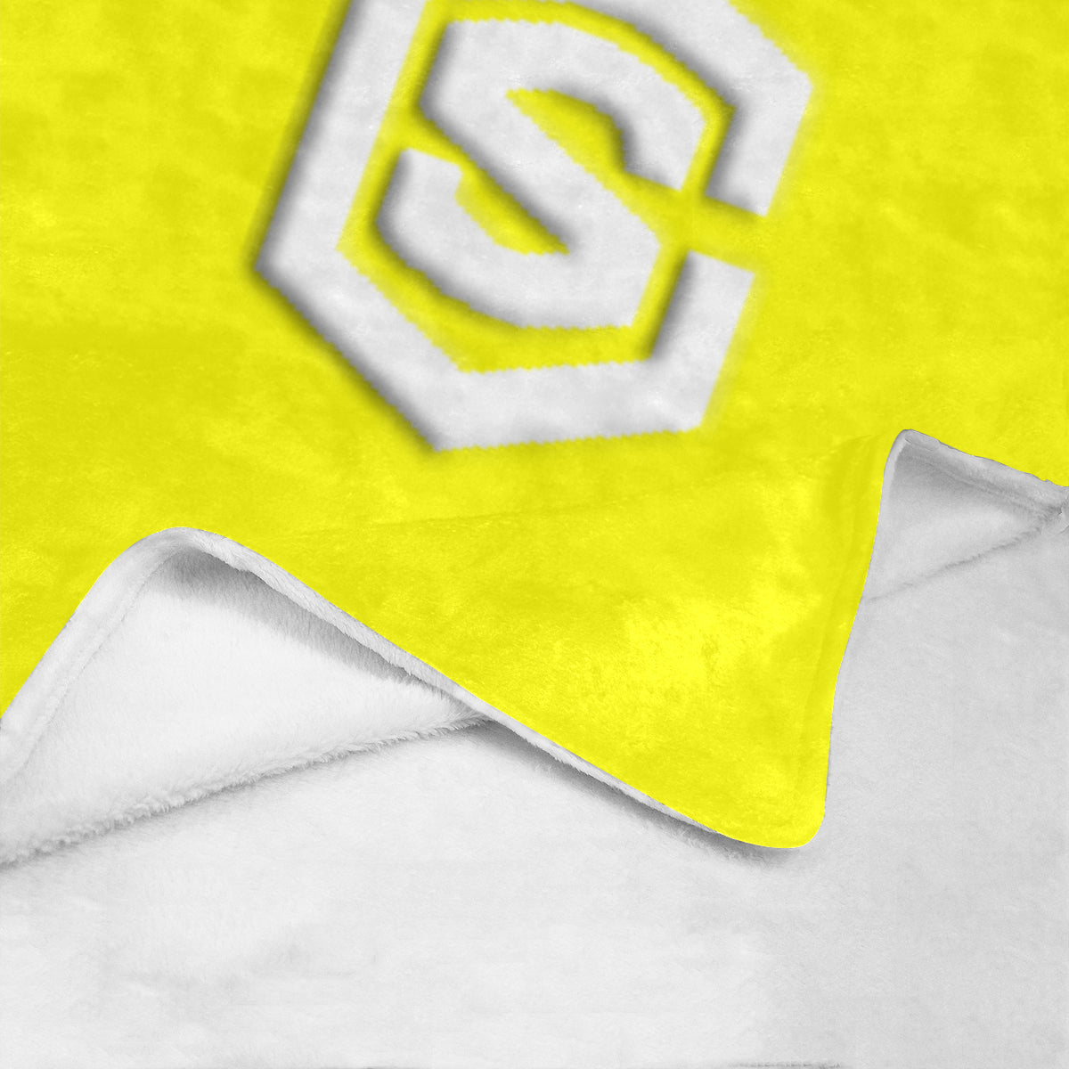 Yellow Ultra-Soft Micro Fleece Blanket with White Logo Ultra-Soft Micro Fleece Blanket 30"x40"