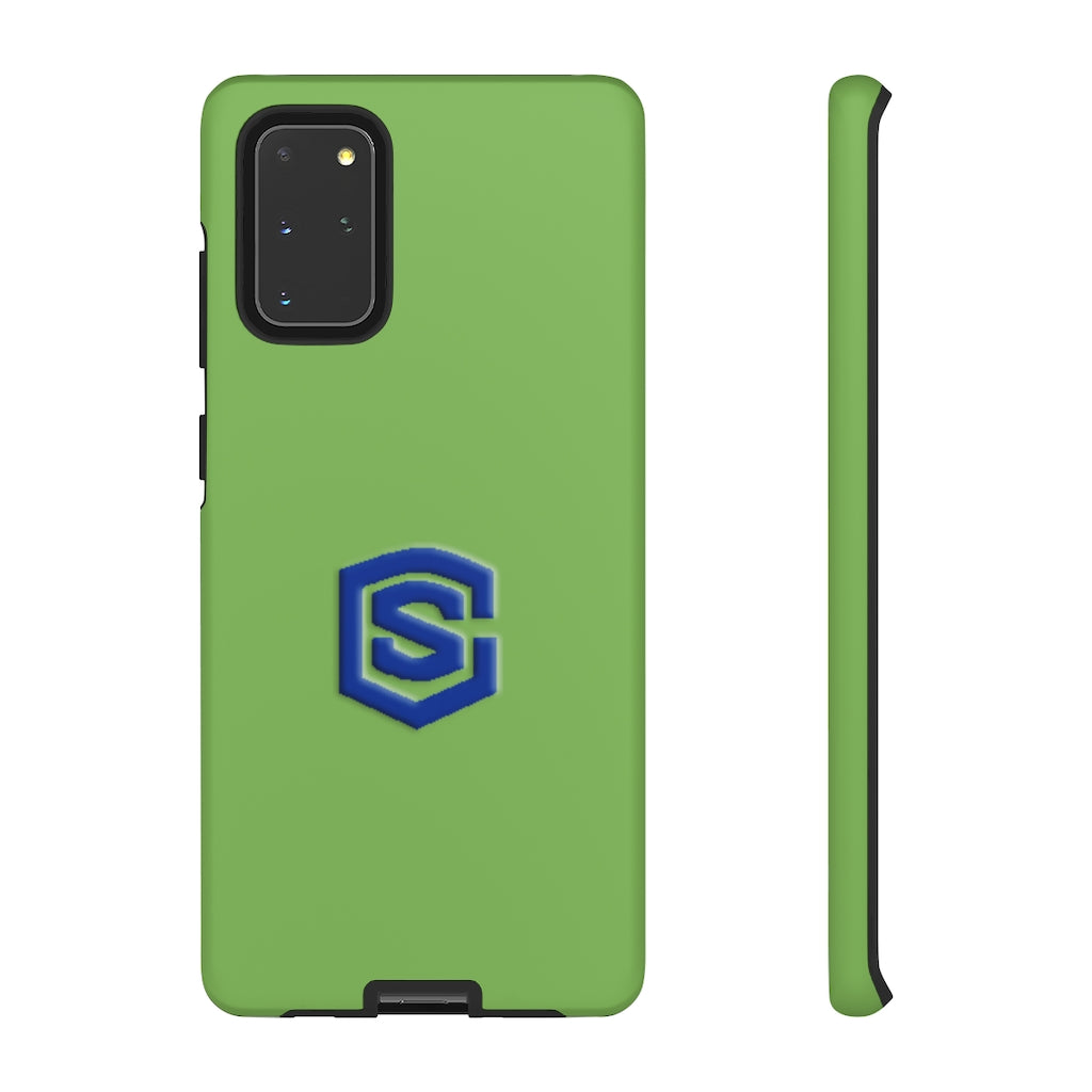 Green Tough Cases Blue Logo
