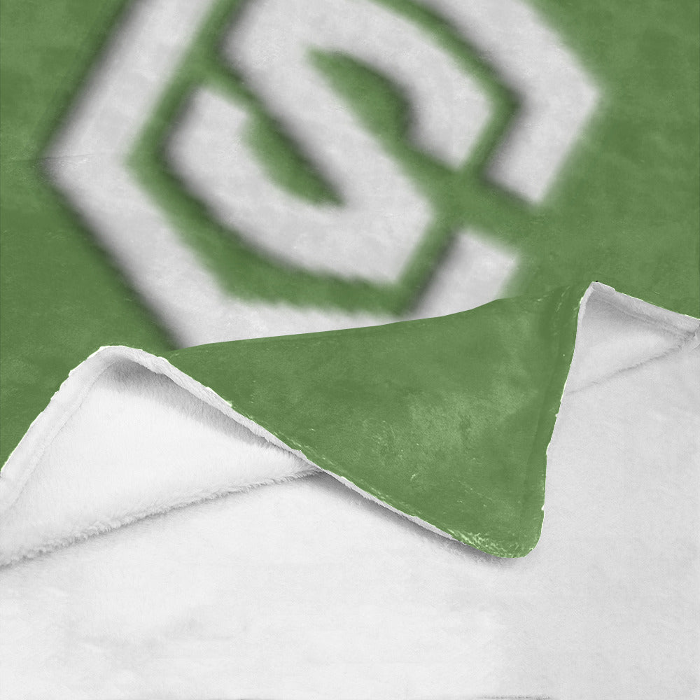 Green Ultra-Soft Micro Fleece Blanket White Logo Ultra-Soft Micro Fleece Blanket 30"x40"
