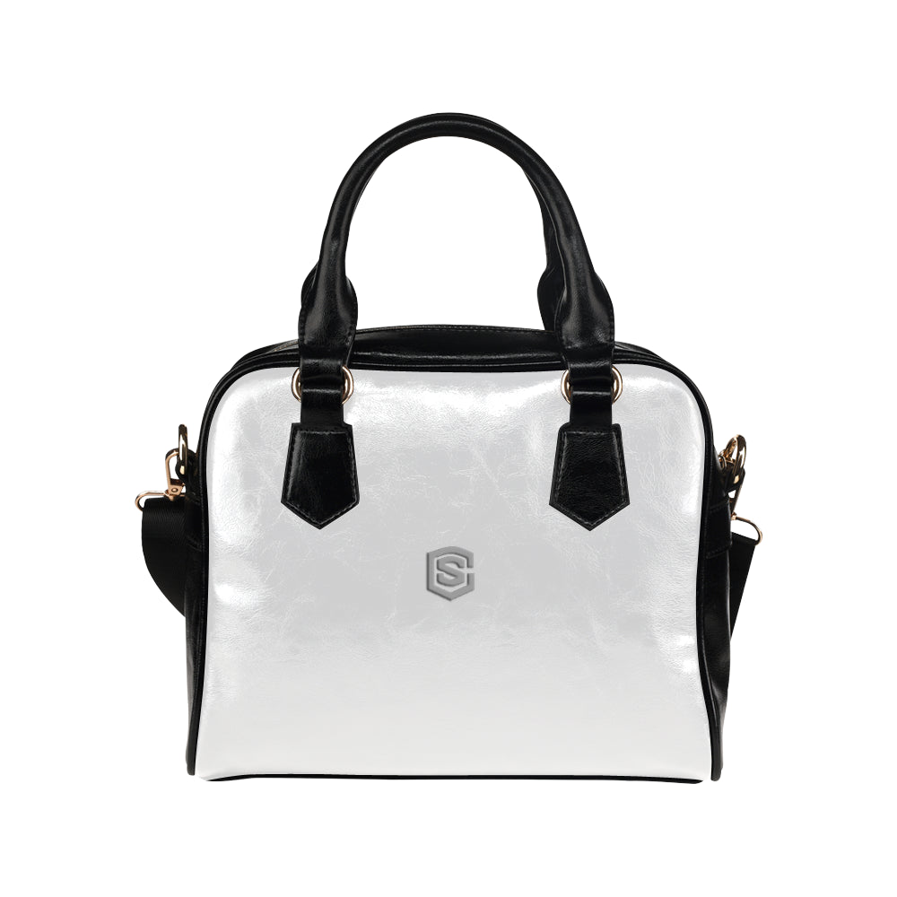 WHITE Shoulder Handbag silver logo Shoulder Handbag (Model 1634)
