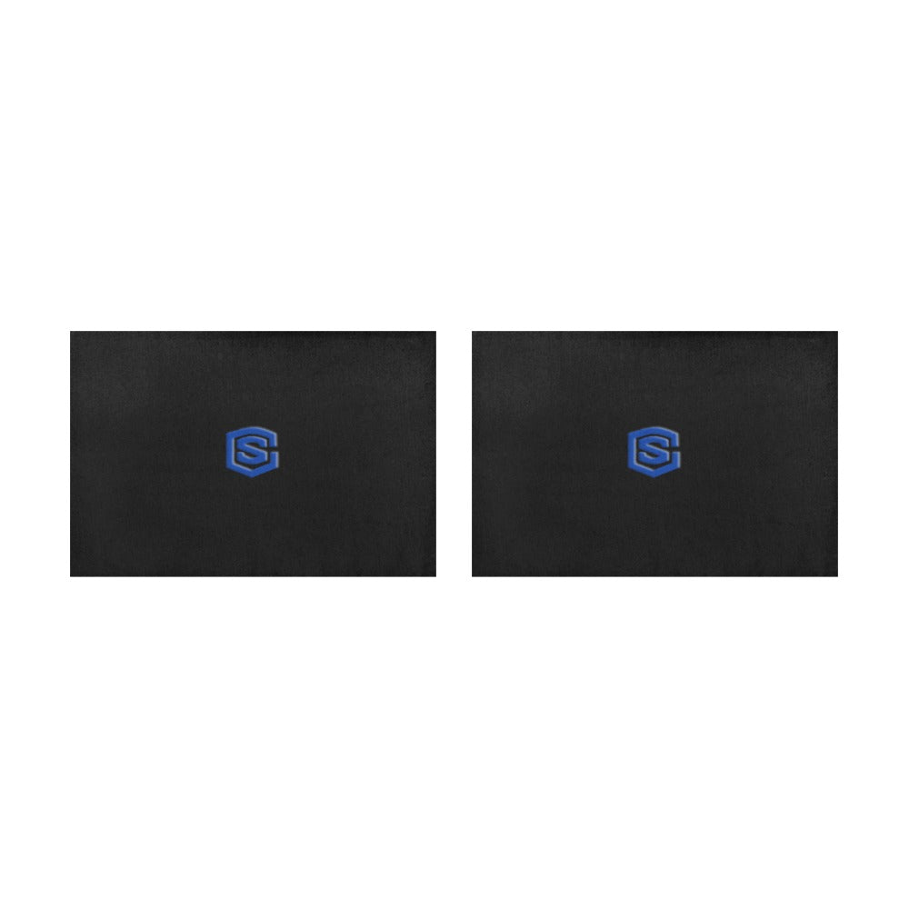 Black Placemats 12" x 18" With Blue Logo Placemats 12" x 18" (Set of 2)