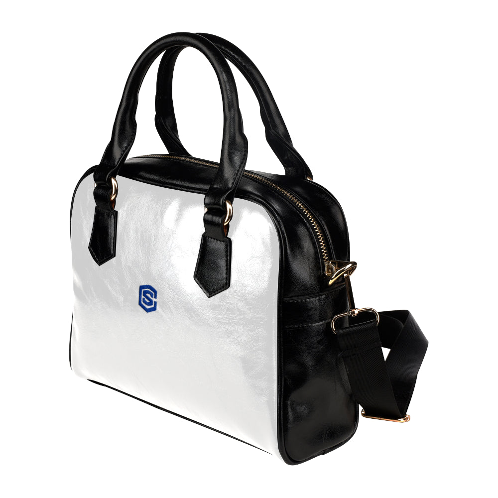 WHITE Shoulder Handbag blue logo Shoulder Handbag (Model 1634)
