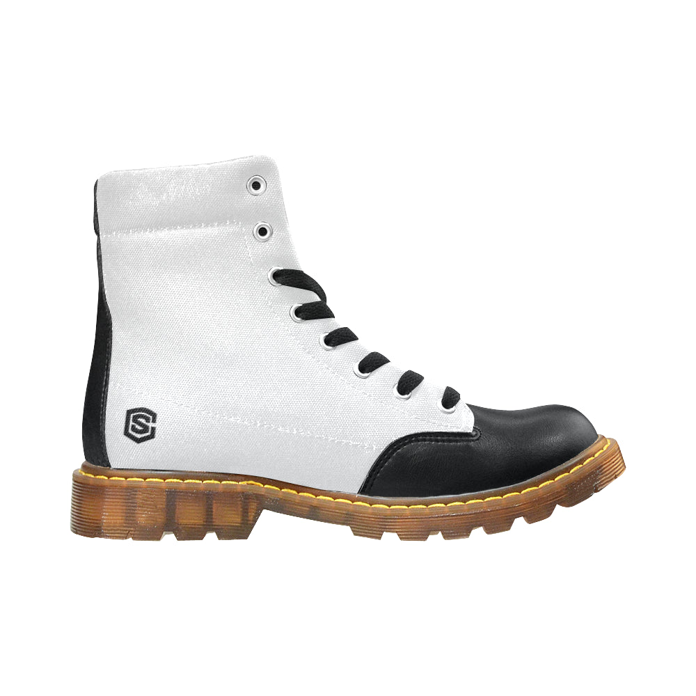 black logo Apache Round Toe Women's Winter Boots (Model 1402)