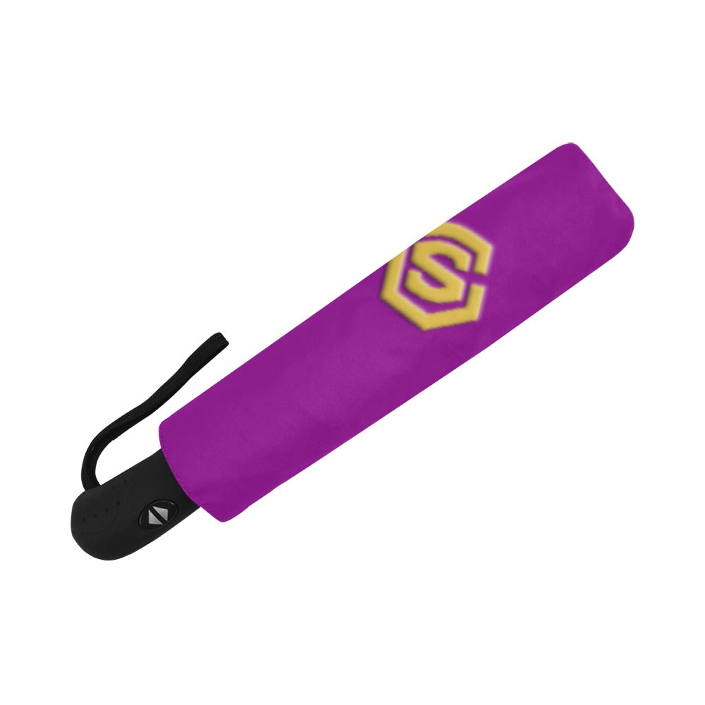 Purple Anti-UV Automatic Umbrella With Gold Logo Anti-UV Automatic Umbrella(Outside Printing)(Model U09)