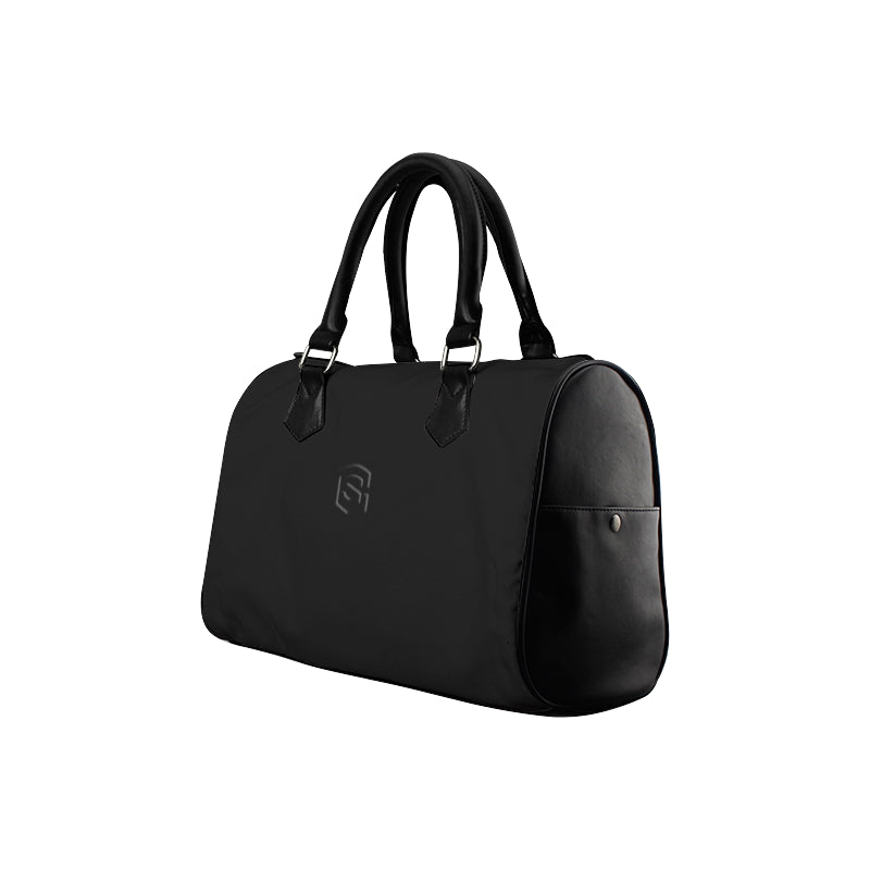 BLACK HANDBAG black logo Boston Handbag (Model 1621)