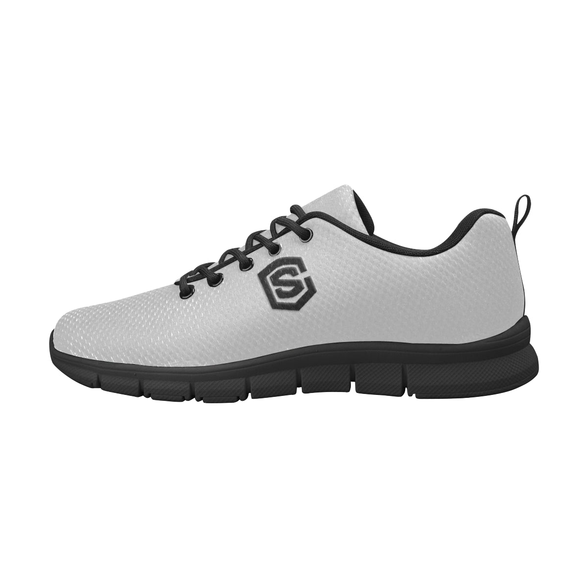 black logo Men's Breathable Running Shoes (Model 055)