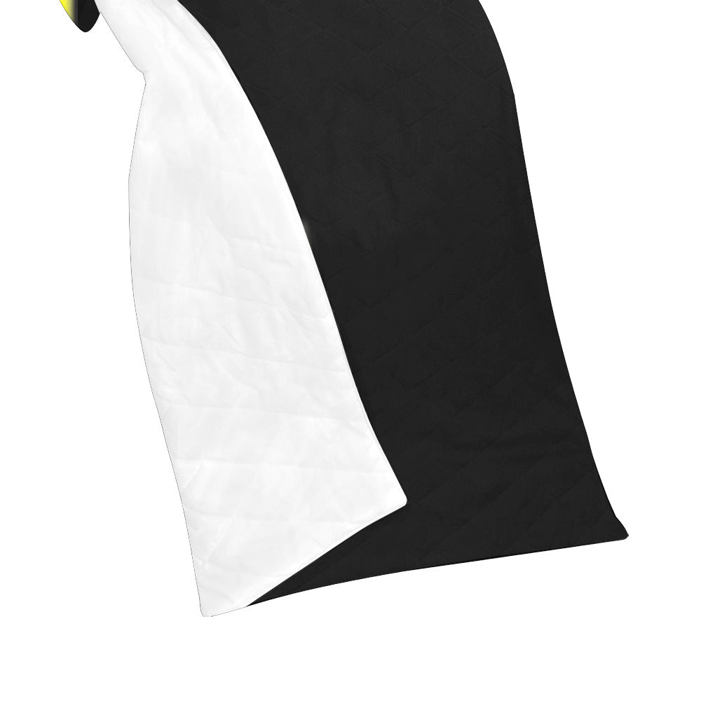 Black Custom Quilt Yellow Logo Custom Quilt 50" x 60"