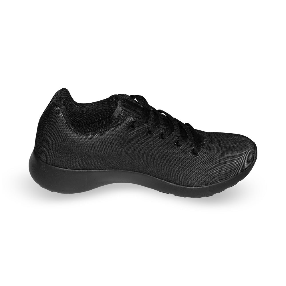 BLACK KID SNEAKER WITH BLUE LOGO Kid's Sneakers (Little Kid / Big Kid) (Model020)