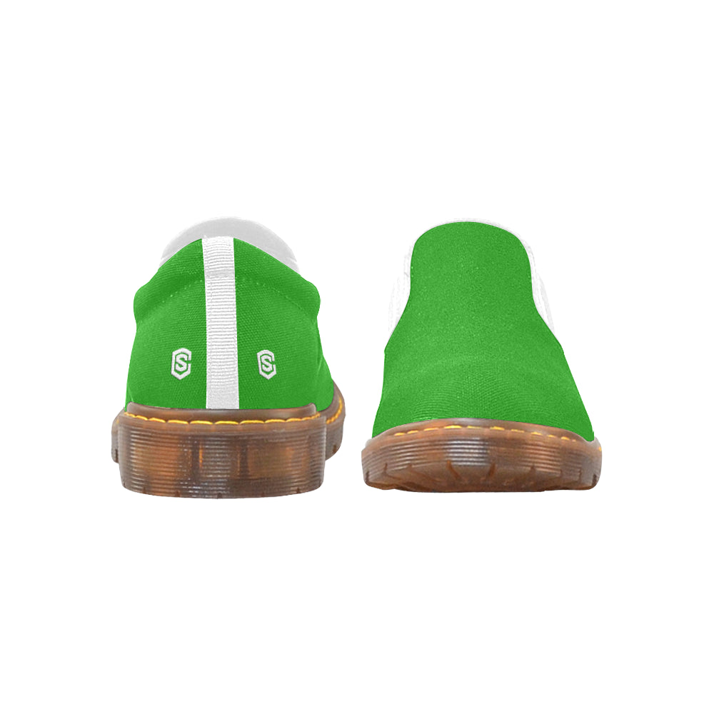 white logo Martin Women's Slip-On Loafer (Model 12031)