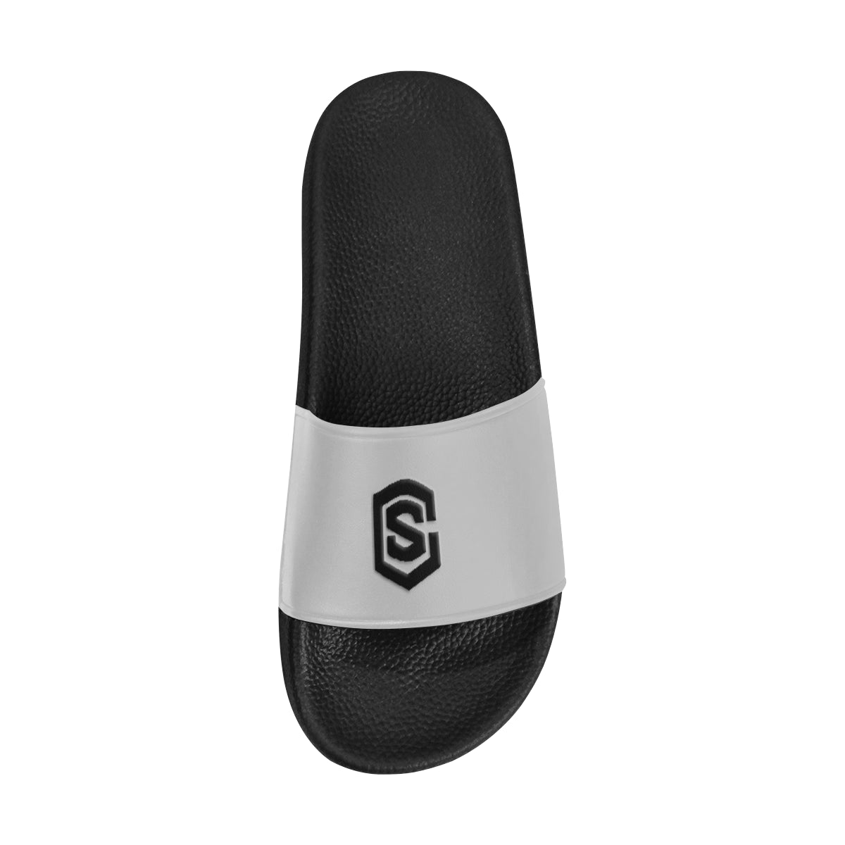 black logo Men's Slide Sandals (Model 057)