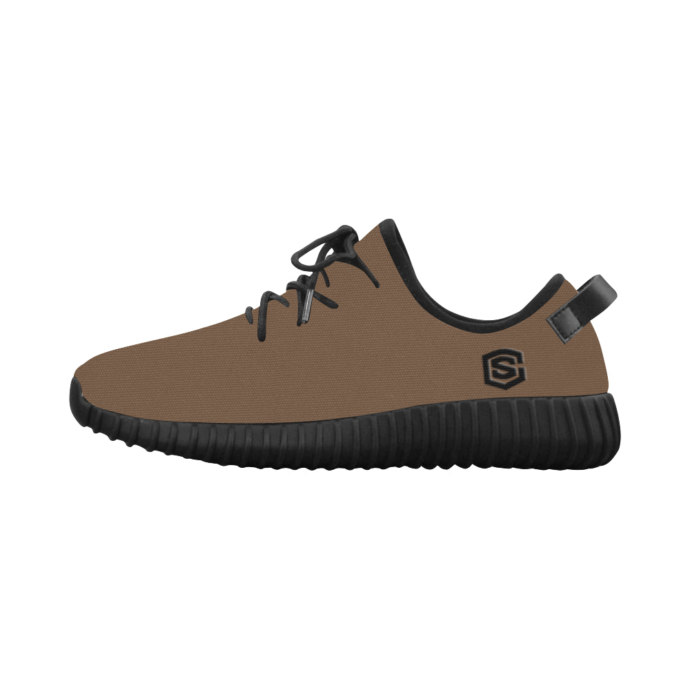 black logo Grus Men's Breathable Woven Running Shoes (Model 022)