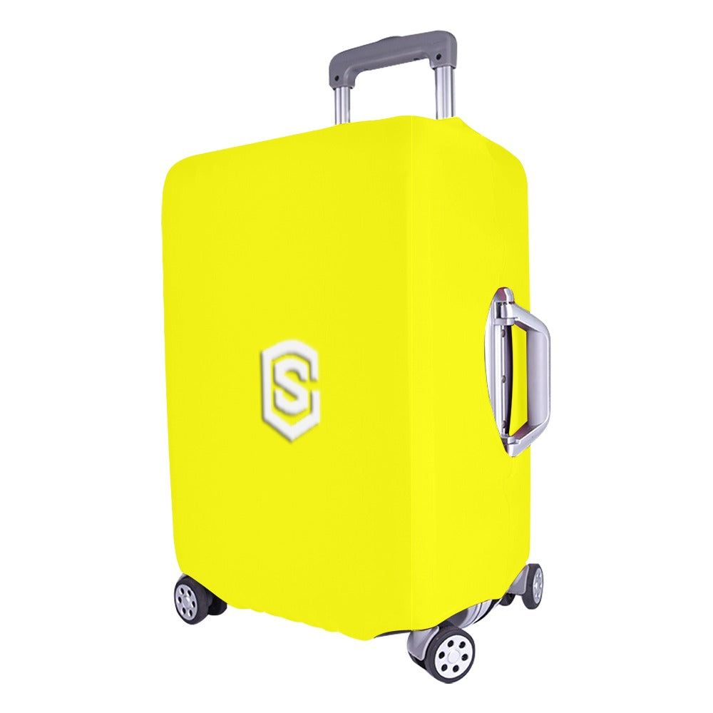 YELLOW LUGGAGE COVER WITH WHITE LOGO Luggage Cover (Large Size) (26"-28")