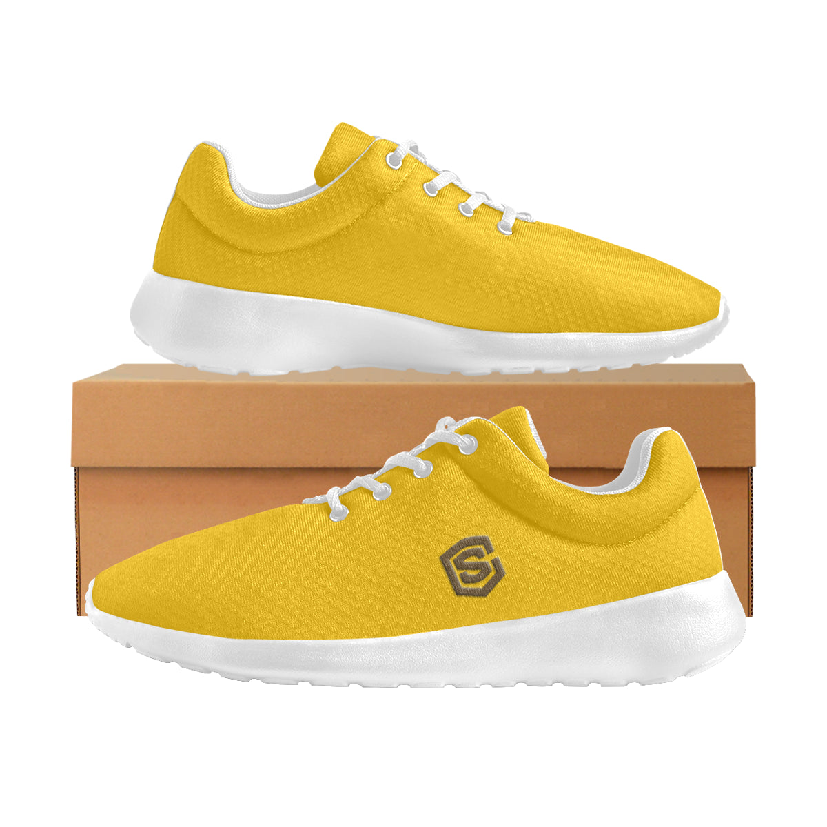 brown logo Women's Athletic Shoes (Model 0200)