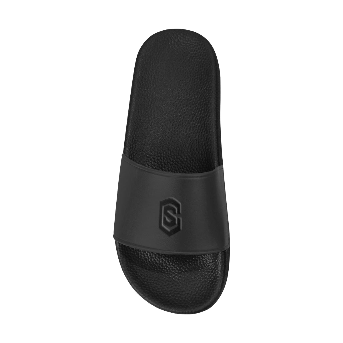 black logo Men's Slide Sandals (Model 057)