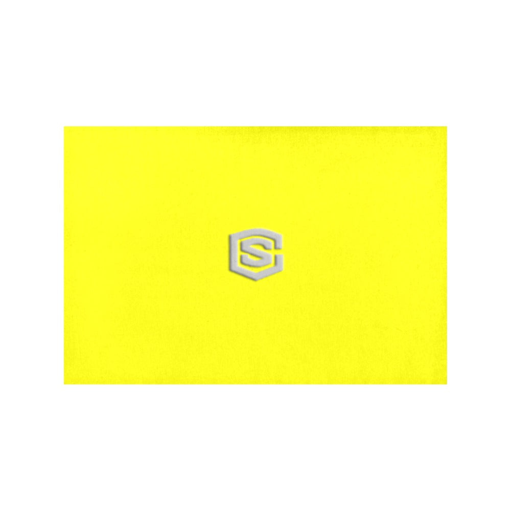 Yellow Placemats 12" x 18" With Silver Logo Placemats 12" x 18" (Set of 2)