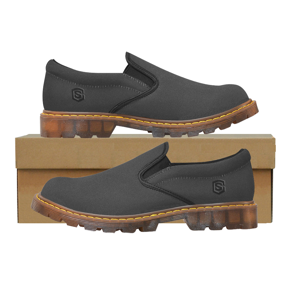 black logo Martin Men's Slip-On Loafer (Model 12031)