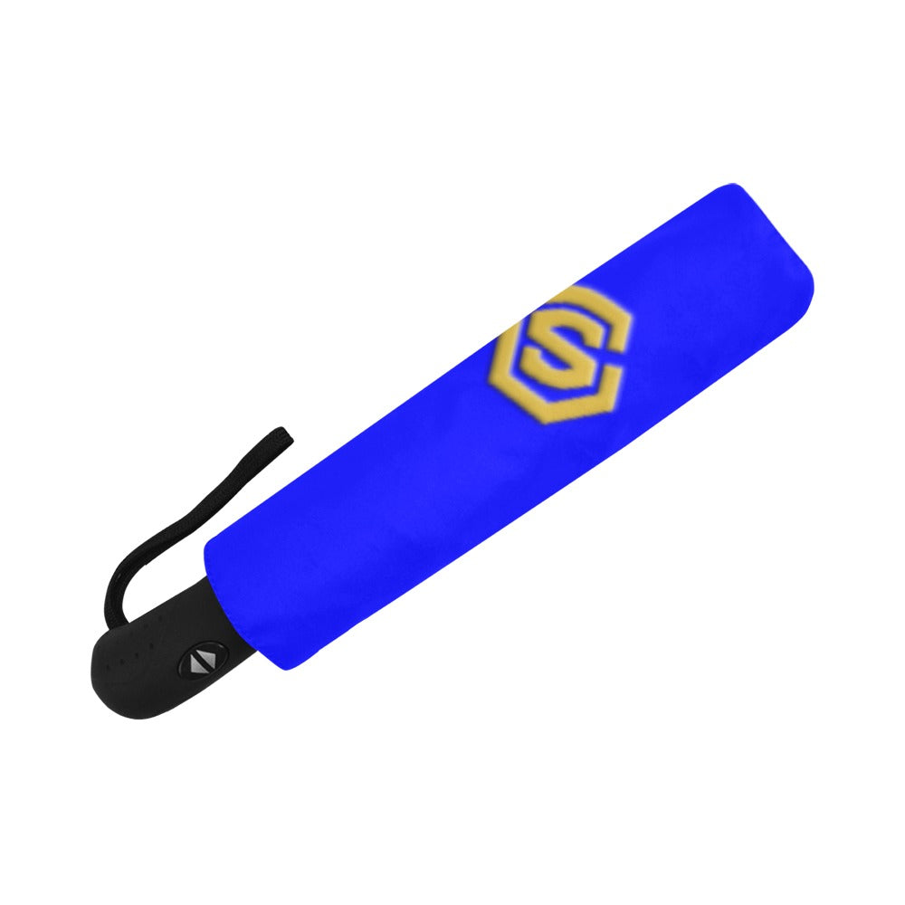 Blue Anti-UV Automatic Umbrella With Gold Logo Anti-UV Automatic Umbrella(Outside Printing)(Model U09)