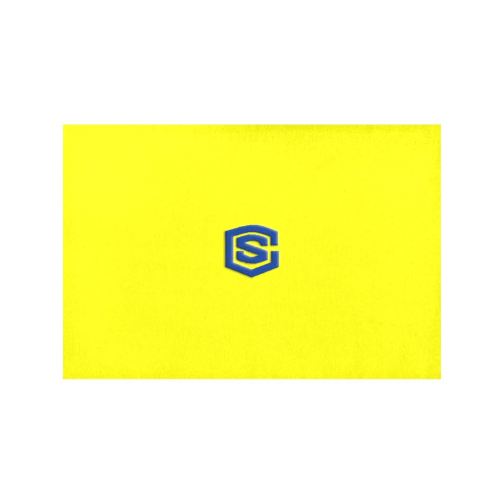 Yellow Placemats 12" x 18" With Blue Logo Placemats 12" x 18" (Set of 2)
